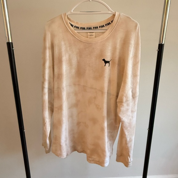Victoria's Secret Tops - Victoria's Secret Pink Cream Long Sleeve Shirt Size Large